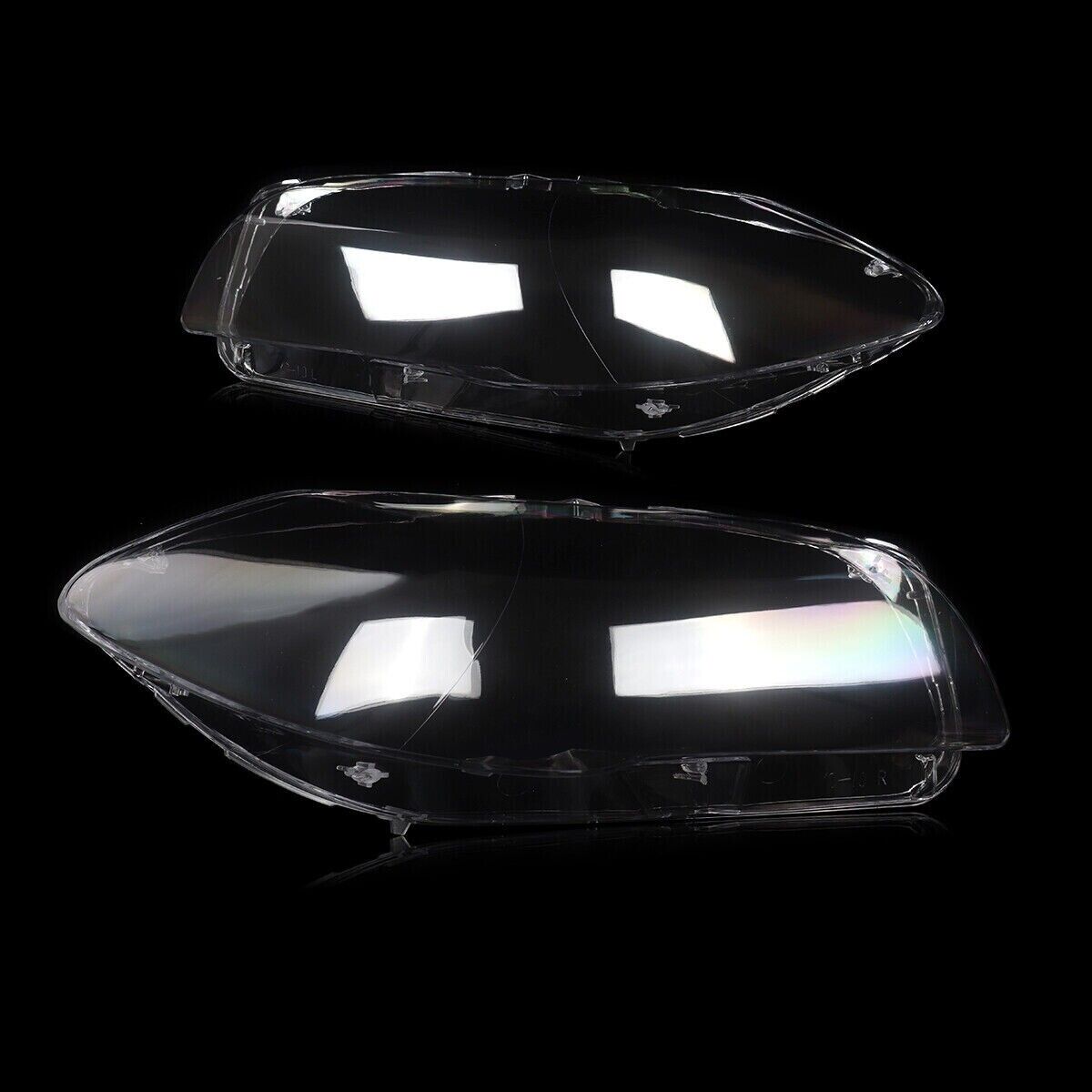 FOR 2011-2016 BMW 5 SERIES F10 HEADLIGHT LENS HEADLAMP COVERS RIGHT + LEFT SIDE